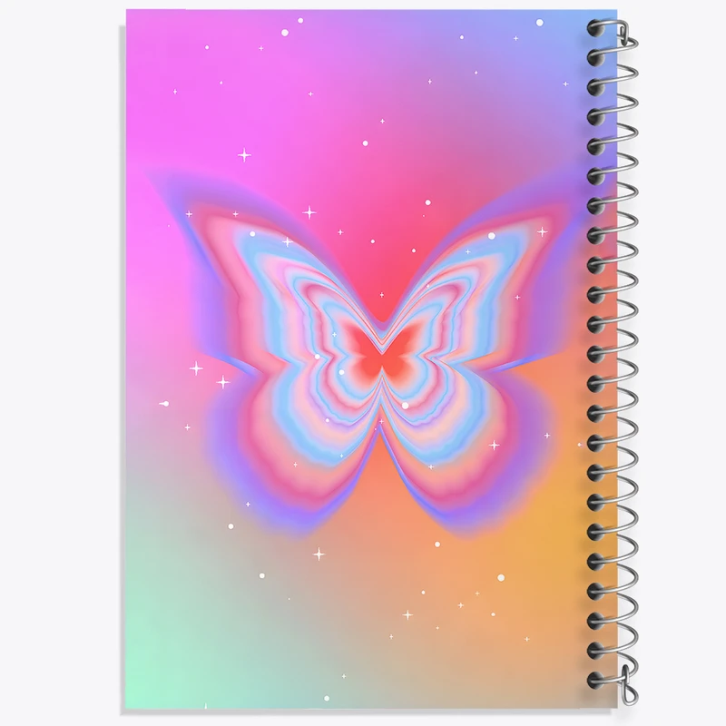 دفتر شطرنجی 50 برگ خندالو طرح پروانه کد N4804