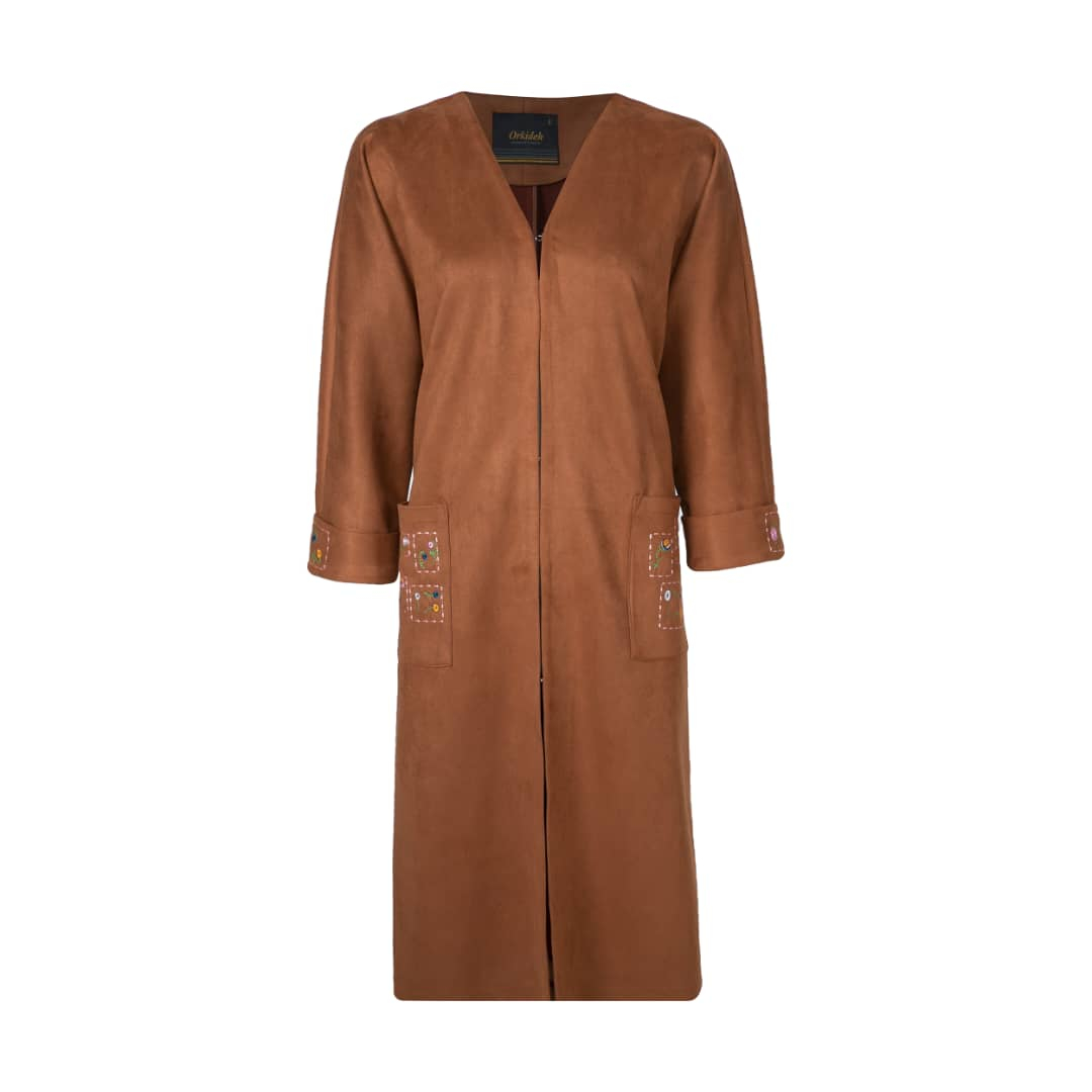 پالتو زنانه مدل 421 رنگ شتری 