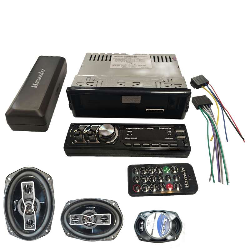 پخش کننده خودرو مکسیدر مدل VV8818BTبه همراه اسپیکر خودرو مکسیدرمدل MX-CX6950