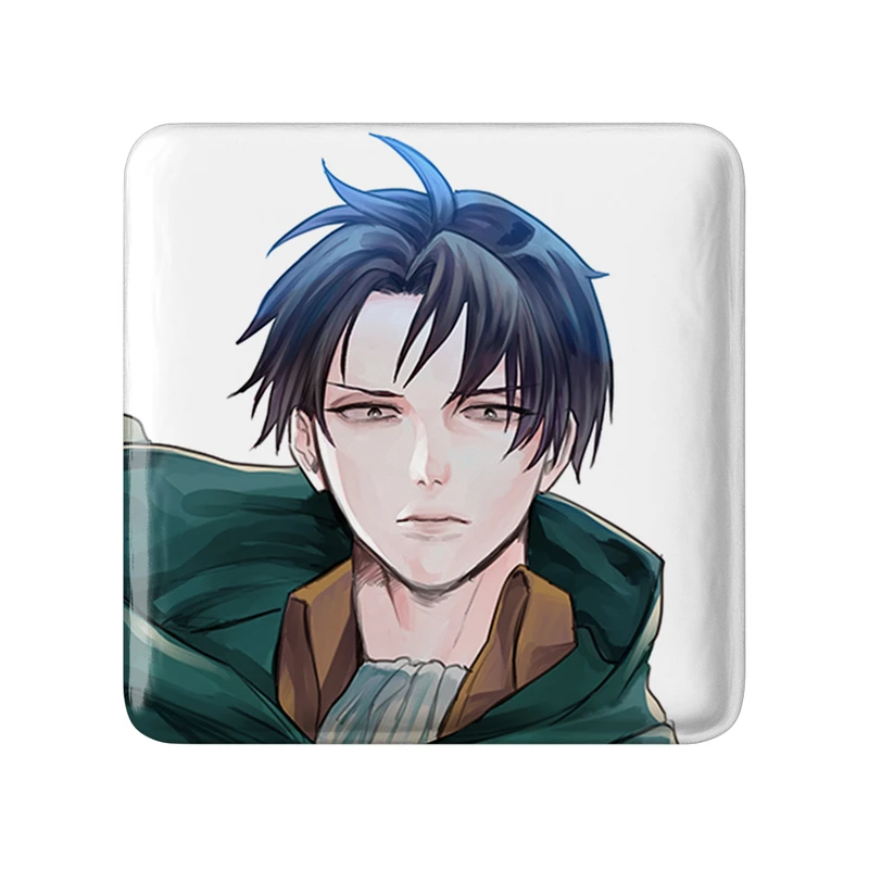 مگنت خندالو طرح لیوای انیمه اتک آن تایتان Attack on Titan  مدل مربعی کد 18628