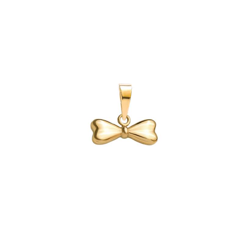 آویز گردنبند طلا 18 عیار زنانه ماوی گالری طرح پاپیون ساده