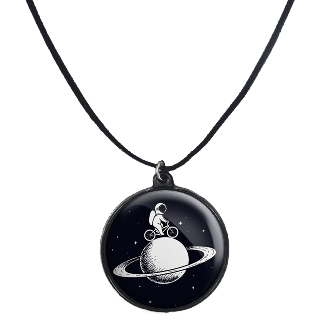 گردنبند پرمانه طرح فضانورد کد pmb.10354 مدل دو طرفه