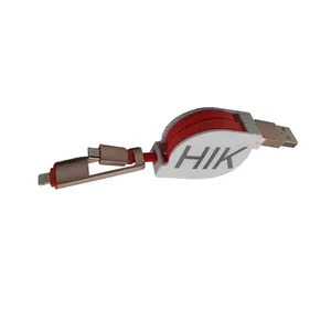 کابل تبدیل USB به microUSB / لایتنینگ هایک مدل Rolly طول 1 متر