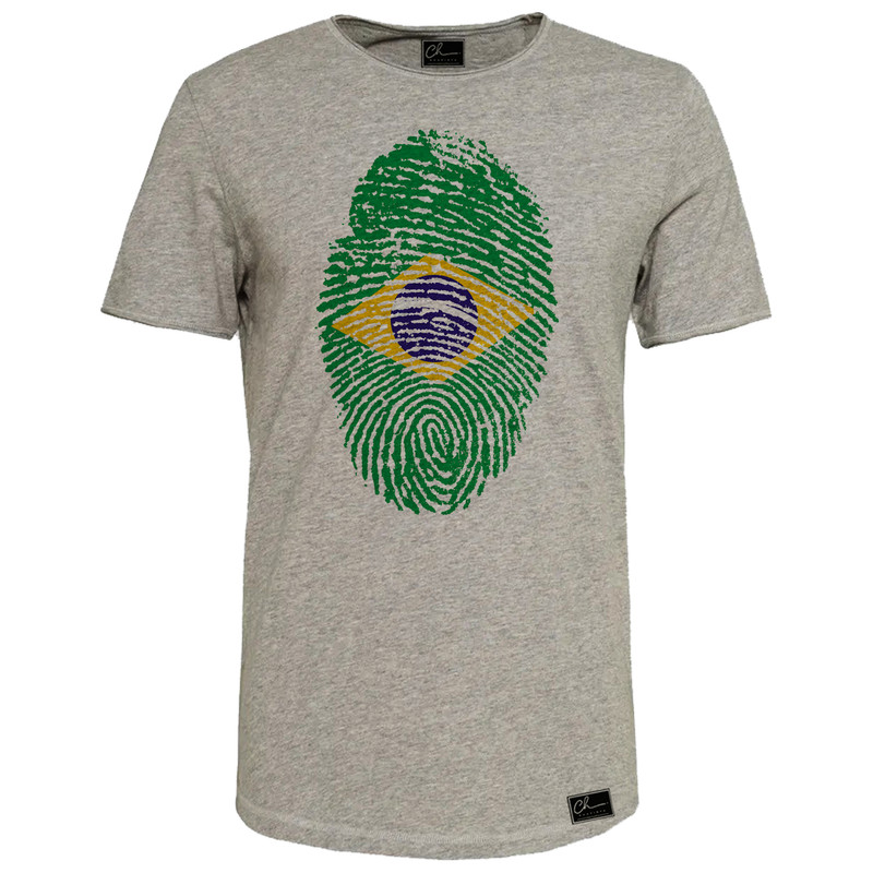 تیشرت آستین کوتاه مردانه مدل BRAZIL کد J226 رنگ طوسی