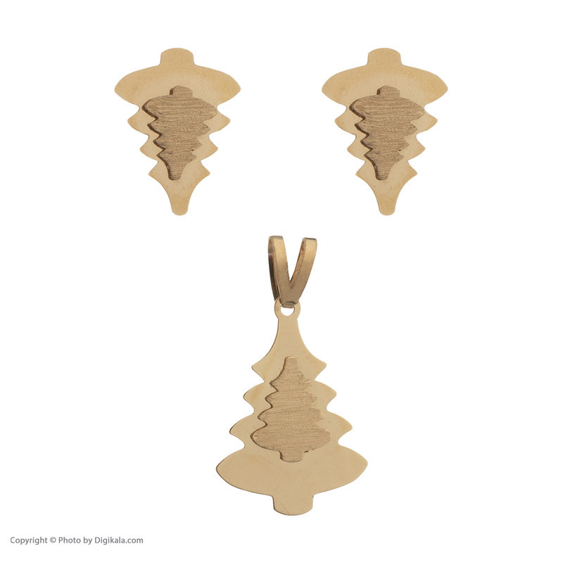 نیم ست طلا 18 عیار زنانه الن نار مدل ELN0505