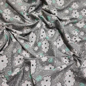 پارچه ملحفه مدل ابری کودکانه کد T