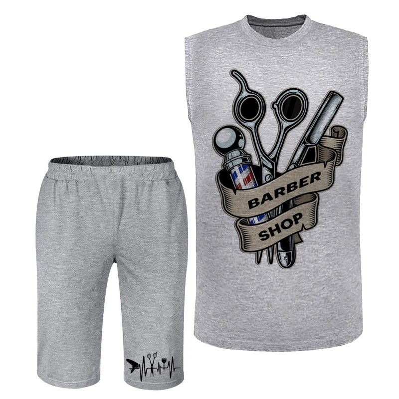 ست تاپ و شلوارک راحتی مردانه مدل آرایشگاه کد A495