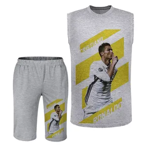 ست تاپ و شلوارک راحتی مردانه مدل رونالدو A404