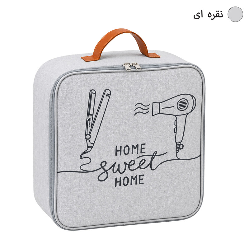 کیف لوازم آرایش زنانه طرح لینن مدل HOME SWEET HOME کد HDC1