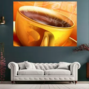 استیکر دیواری طرح فنجان قهوه کد SD7173
