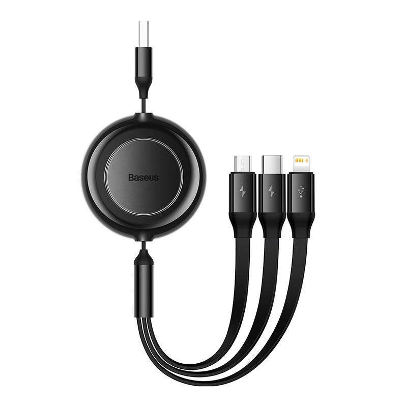 کابل تبدیل USB به USB-C/microUSB /لایتنینگ باسئوس مدل Bright Mirror 2 طول 1.1 متر