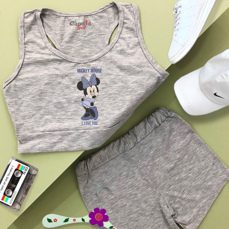 ست نیم تنه و شلوارک زنانه مدل 10