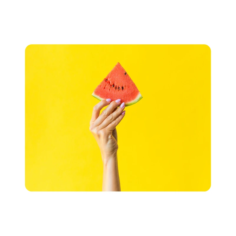 ماوس پد اطلس آبی طرح دست و قاچ هندوانه مدل T1879