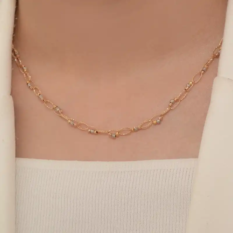 گردنبند طلا 18 عیار زنانه طلای مستجابی کد A45