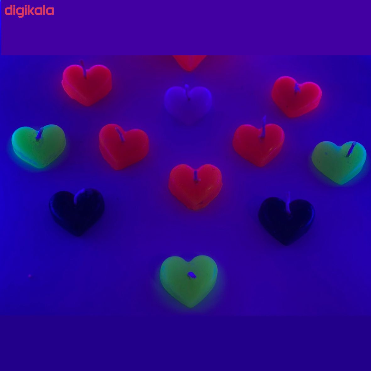 شمع مدل قلبی کد 1005 بسته 5 عددی main 1 1