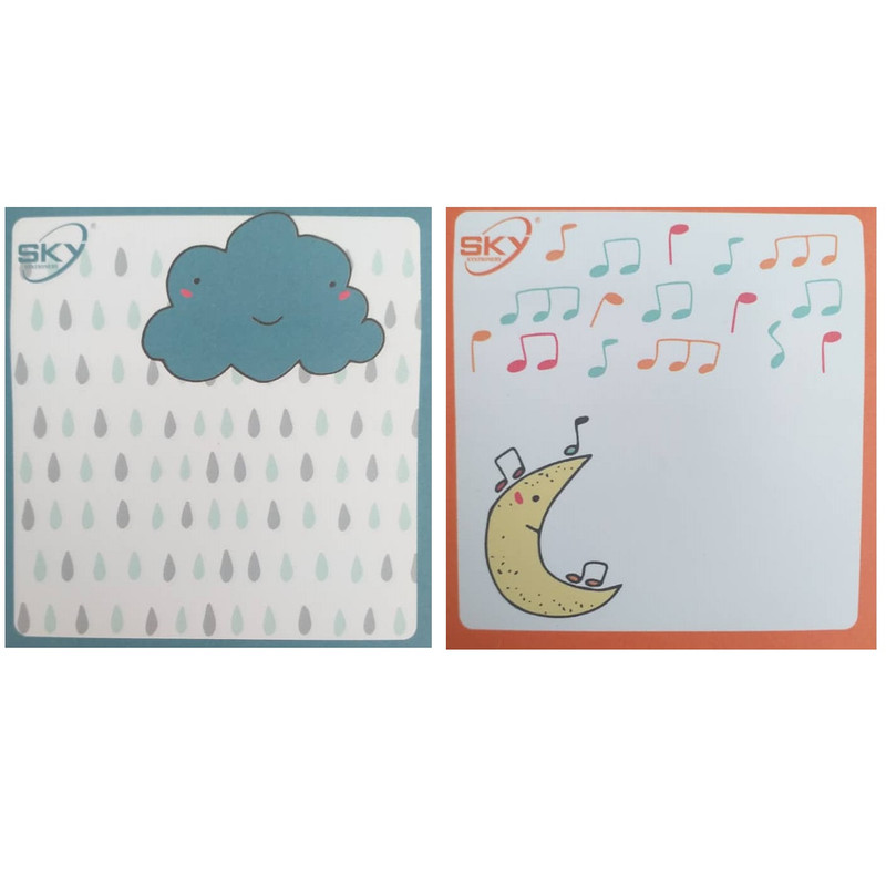 کاغذ یادداشت چسب دار اسکای مدل ابر و ماه مجموعه 2 عددی