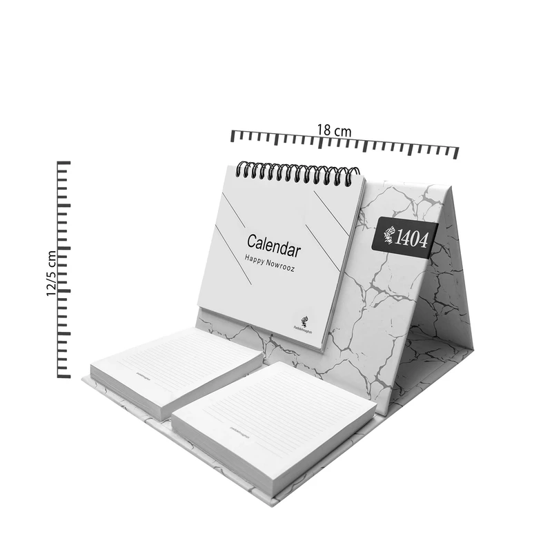 عکس شماره 3 : تقویم رومیزی سال 1404 پدیده نقش مدل یادداشتدار مدرن کد 1465
