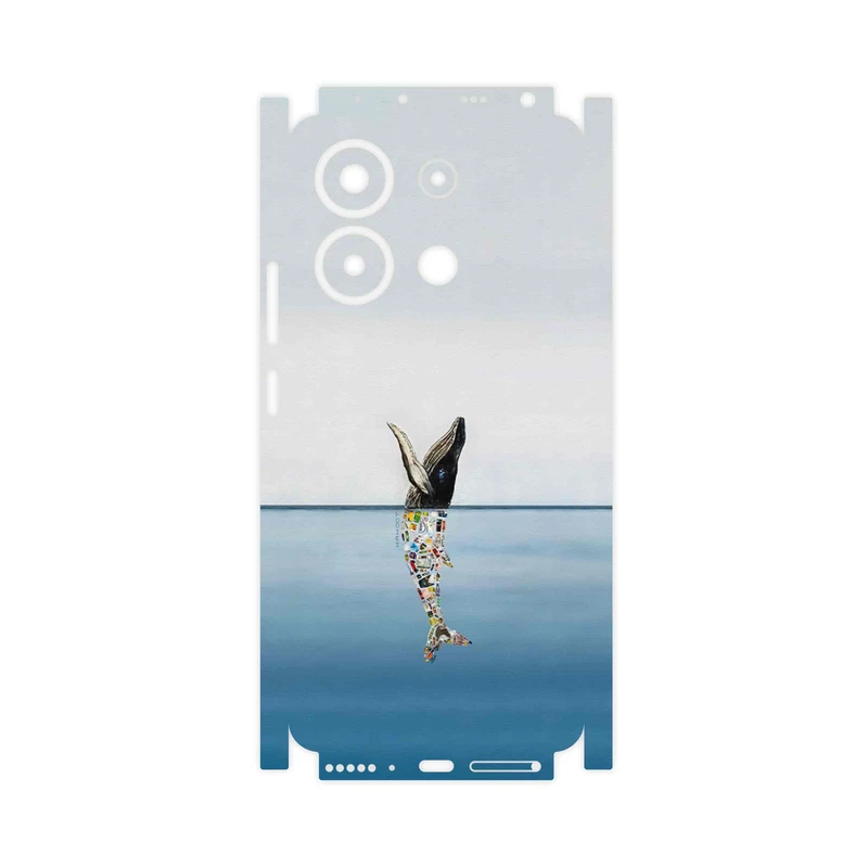 برچسب پوششی ماهوت مدل Collage of Sea Trash-FullSkin مناسب برای گوشی موبایل شیائومی Redmi Note 13 4G