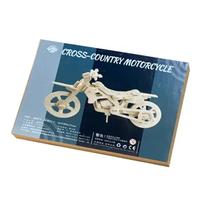 ساختنی 48 تکه مدل موتور کراس چوبی کد BOBO233