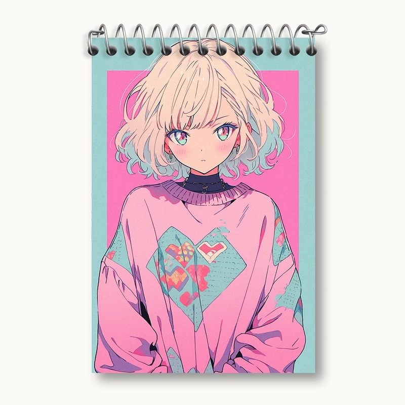 دفتر یادداشت 50 برگ خندالو مدل دخترانه کد F613