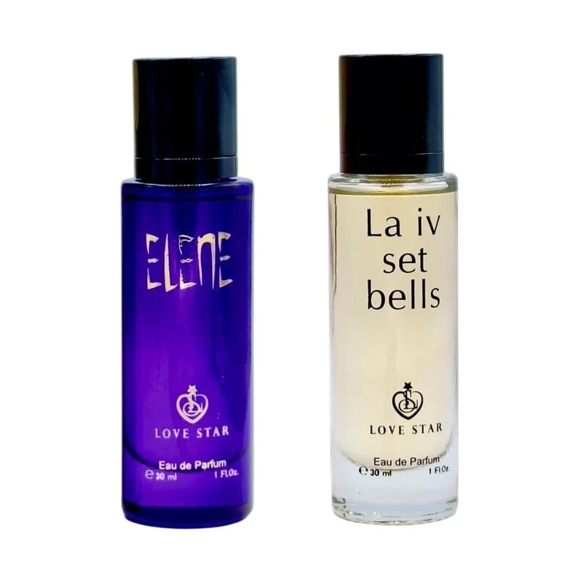 عطر جیبی لاو استار مدل لاوی بل است حجم 30 میلی لیتر به همراه عطر جیبی لاو استار مدل الین حجم 30 میلی‌لیتر