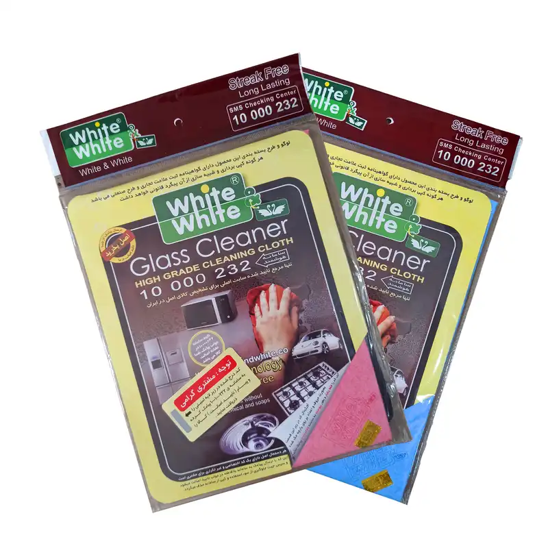 دستمال نظافت شیشه خودرو وایت اند وایت مدل Orginal بسته 2 عددی