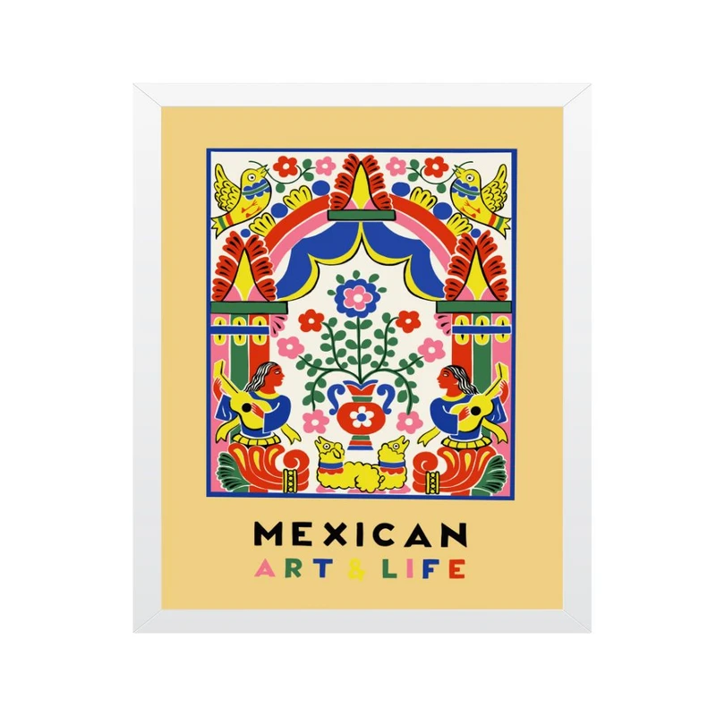 تابلو مدل سفرچاپ هنر و زندگی مکزیکی