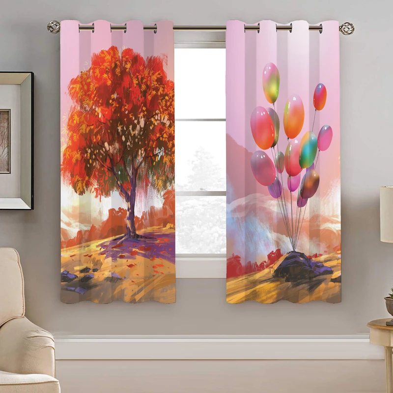 پرده نیروانا طرح پاییزی مدل مخمل کد 4707 سایز 140×200 سانتی متر