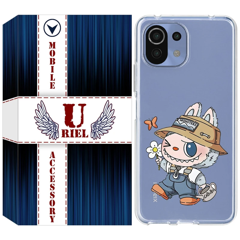 کاور یوریل مدل Clear کد 111 طرح لبوبو Labubu مناسب برای گوشی موبایل شیائومی Mi 11 Lite / 11 Lite 5G NE