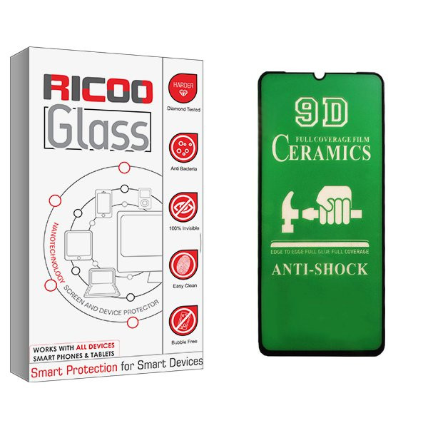 محافظ صفحه نمایش سرامیکی ریکو مدل RiC2 Anti Shock مناسب برای گوشی موبایل شیائومی CC9 Pro