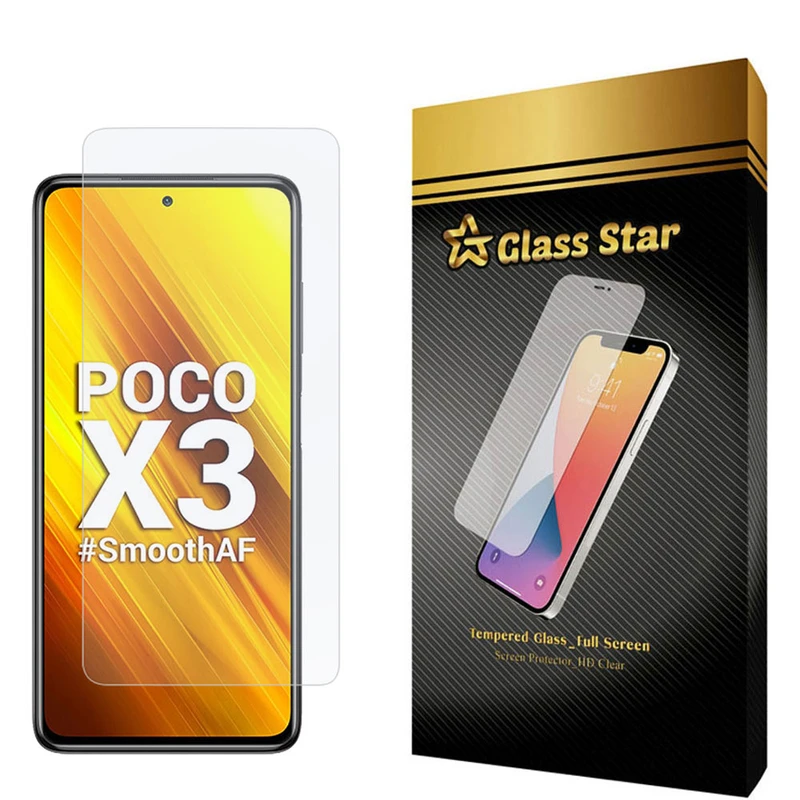 محافظ صفحه نمایش گلس استار مدل SDE مناسب برای گوشی موبایل شیائومی Poco X3
