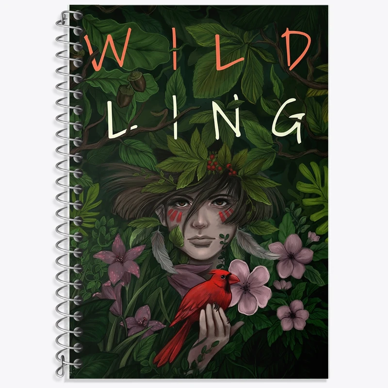 دفتر زبان 50 برگ خندالو مدل سه خط طرح Wild ling کد F687