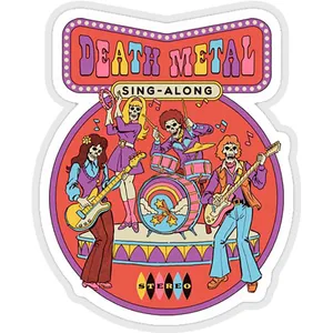 استیکر لپ تاپ طرح death metal sing-along کد ST471