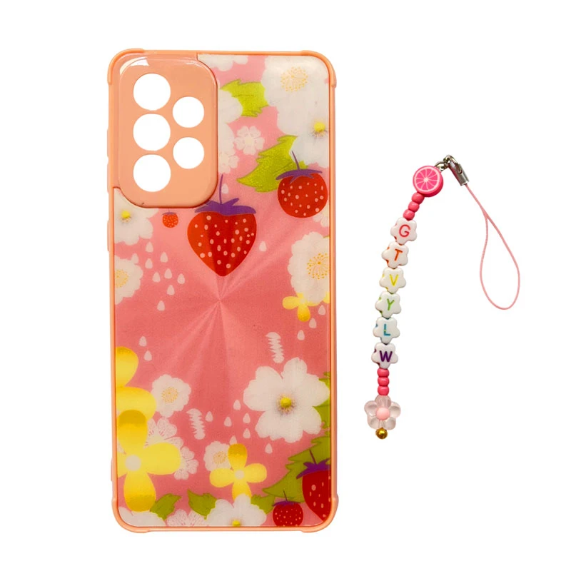 کاور مدل توت فرنگی کد A11854 مناسب برای گوشی موبایل سامسونگ Galaxy A33 4G / A33 5G به همراه بند آویز