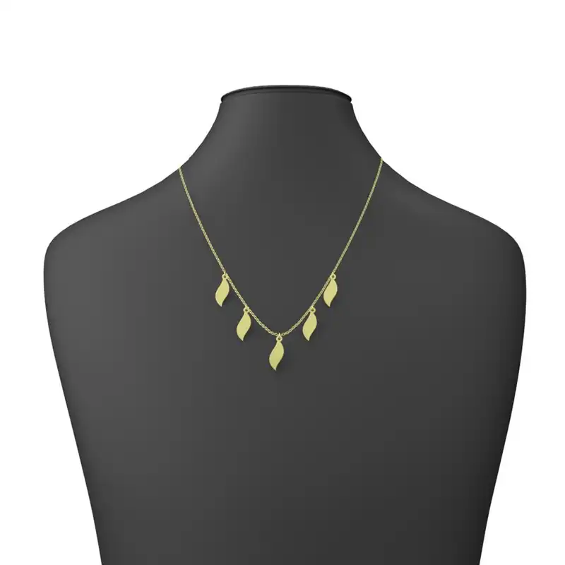 گردنبند طلا 18 عیار زنانه مدوپد مدل هندسی کد RNA12089