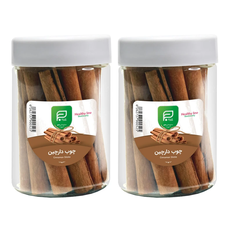 چوب دارچین لوله‌ای جمع - 55 گرم بسته 2 عددی