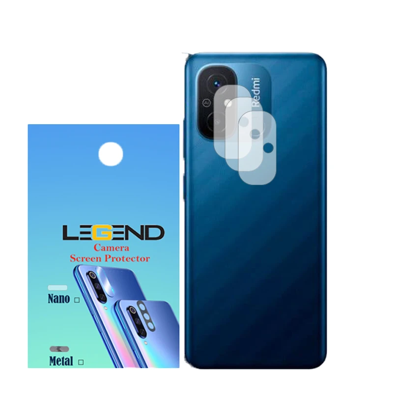 محافظ لنز دوربین لجند مدل نانوگلس مناسب برای گوشی موبایل شیائومی Redmi 12C بسته 3 عددی