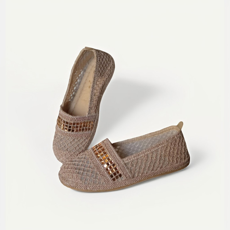 کفش روزمره زنانه مدل گیپور نگین دار G-Nes