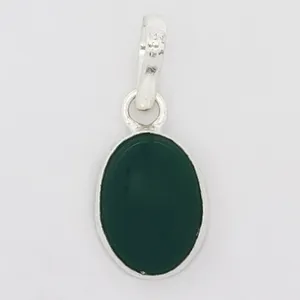آویز گردنبند نقره زنانه سلین کالا مدل عقیق یشم ce-As179