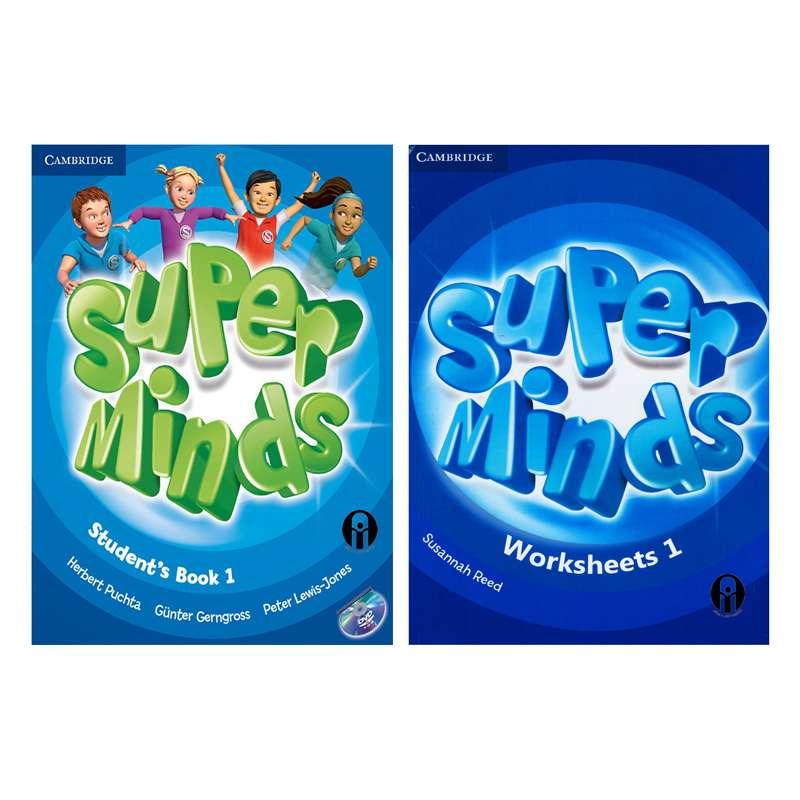 کتاب Super Minds And Worksheets 1 اثر جمعی از نویسندگان انتشارات الوندپویان دو جلدی
