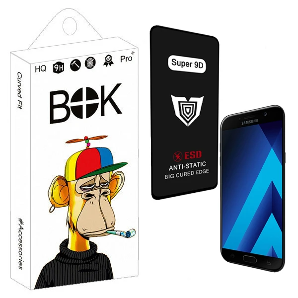 محافظ صفحه نمایش بوک مدل Super 9D Pro مناسب برای گوشی موبایل سامسونگ galaxy a720 / a7 2017