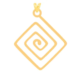 آویز گردنبند طلا 18 عیار زنانه کرابو مدل مارپیچ Kr31615