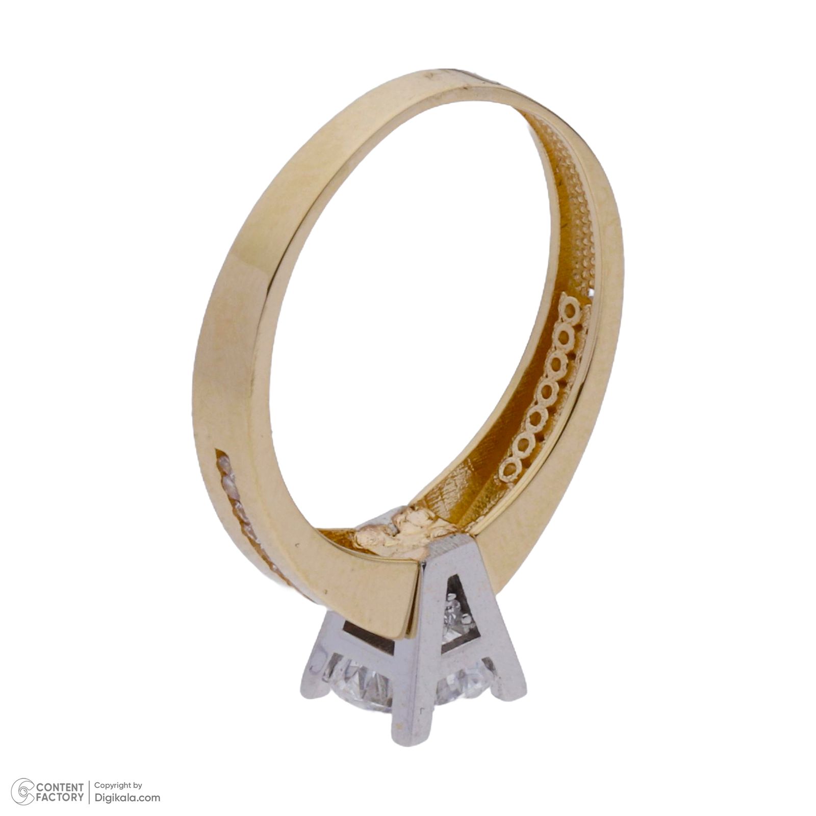 انگشتر طلا 18 عیار زنانه مایا ماهک مدل MR1108 طرح سولیتر -  - 4