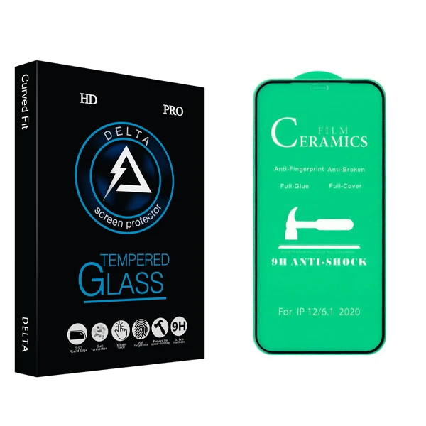 محافظ صفحه نمایش سرامیکی دلتا مدل Fit مناسب برای گوشی موبایل اپل Iphone 12 / 12 Pro