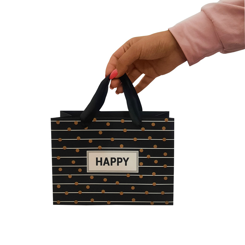پاکت هدیه طرح خالخالی مدل HAPPY کد 11101011 پاکت هدیه طرح خالخالی مدل HAPPY کد 11101011