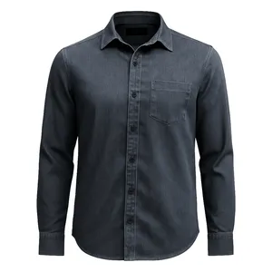 پیراهن آستین بلند یقه برگردان مردانه مدل جین L113