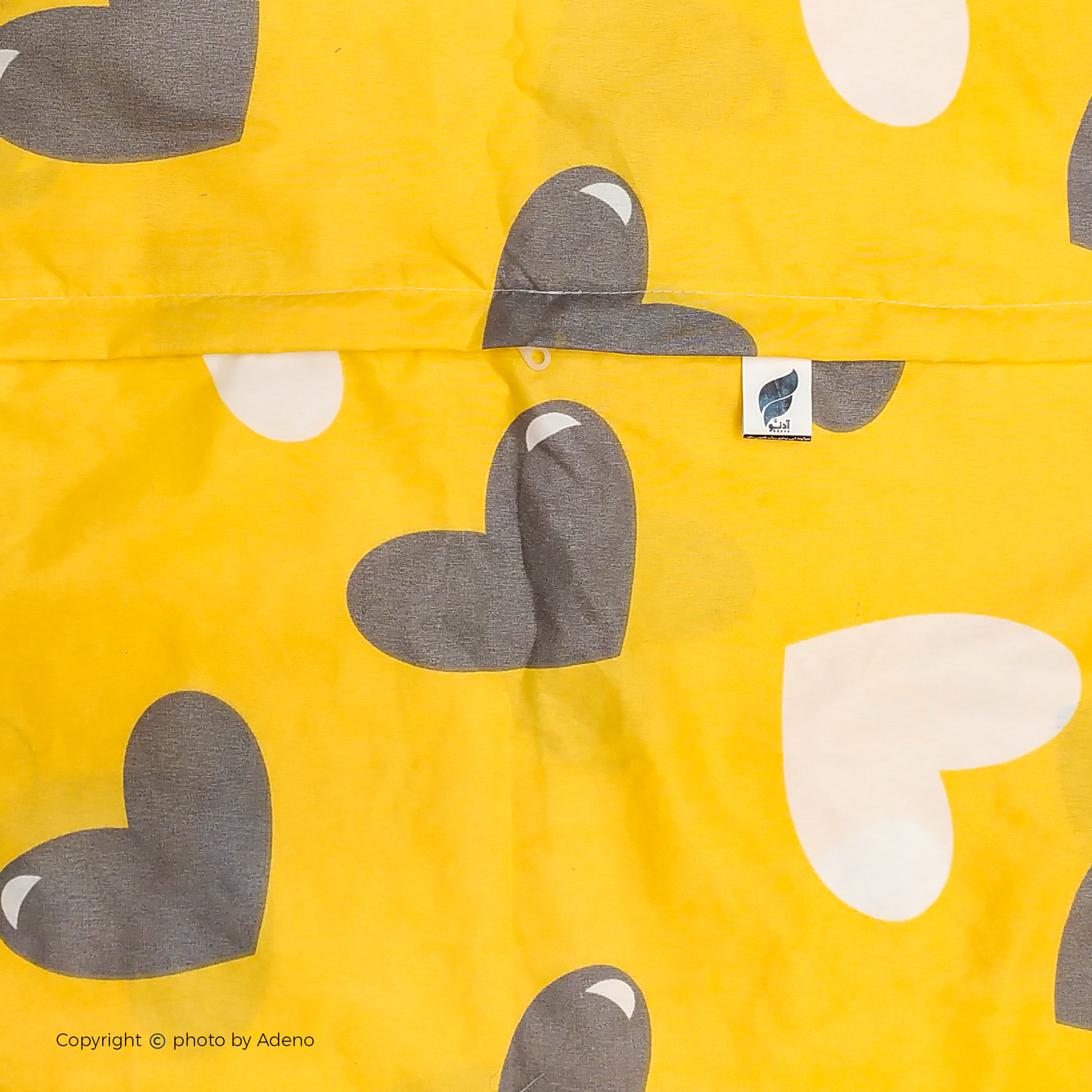 ملحفه آدنو مدل قلب کد IR86 یک نفره سایز 100x150 سانتی متر