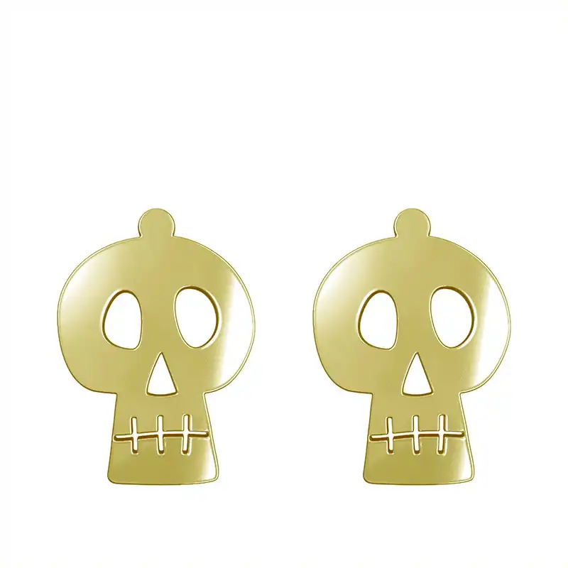 گوشواره طلا 18 عیار زنانه مدوپد مدل جمجمه کد GA1-15703