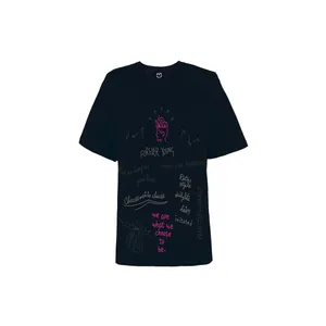 تی شرت لانگ زنانه بنیس مدل ماتاماتیک رنگ سرمه ای