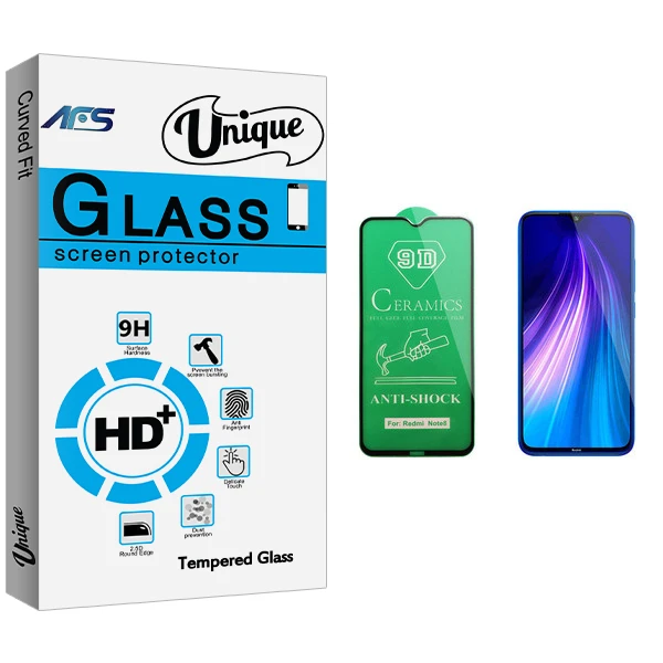 محافظ صفحه نمایش سرامیکی ای اف اس مدل Unique Glass مناسب برای گوشی موبایل شیائومی Redmi Note 8